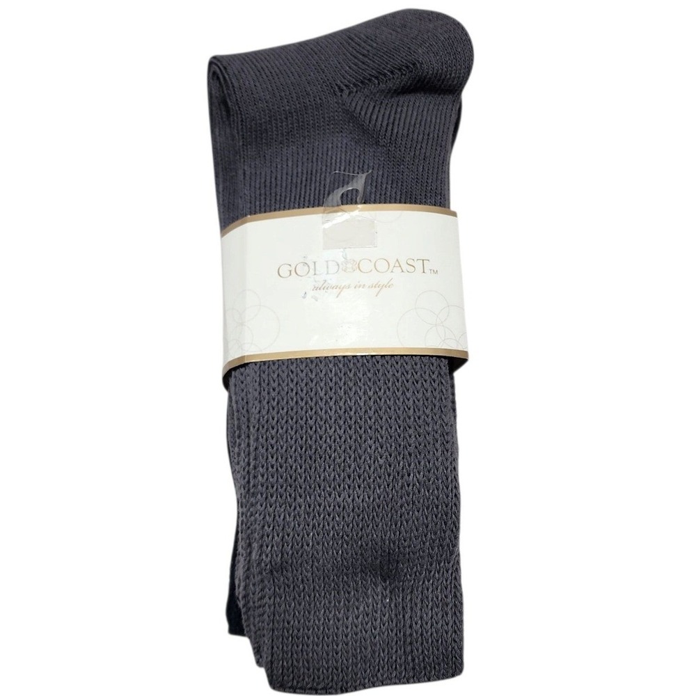 Gold Coast Gray Socks Men's Crew Socks Cotton Blend Soft Comfort Shoe Size 6-12